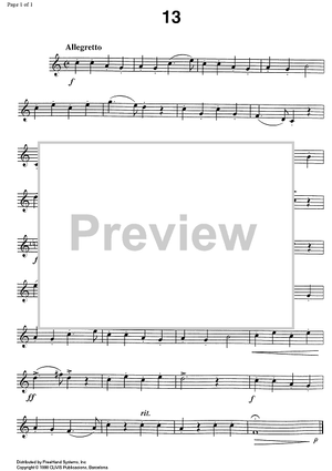 Studies for clarinet, Vol. 2 No.13 - Clarinet