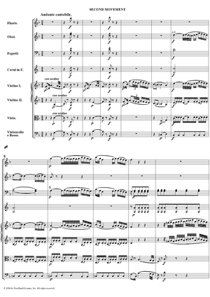 Symphony No. 41 in C Major, Movement 2 - Full Score