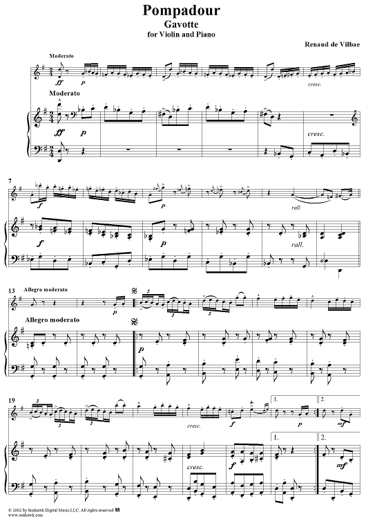 Pompadour - Piano Score