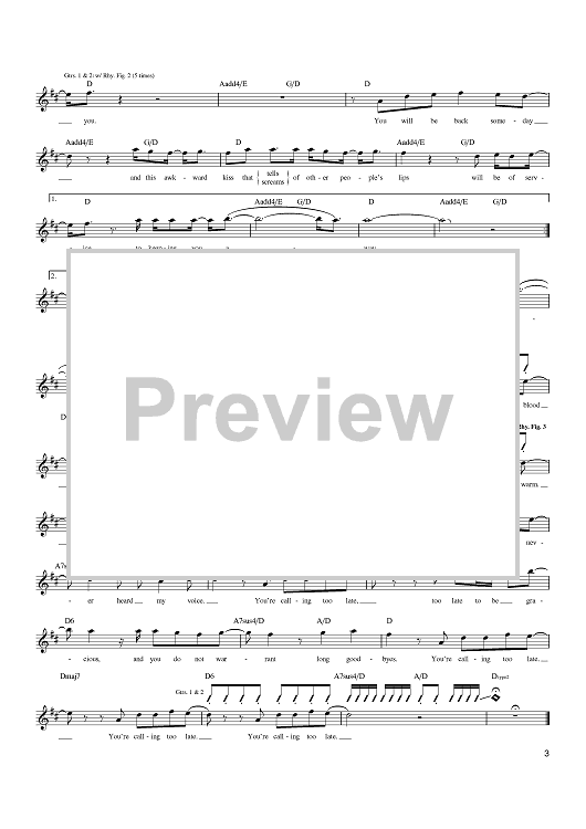 The Best Deceptions" Sheet Music by Dashboard Confessional for Guitar