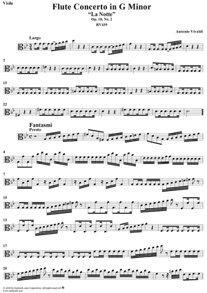 Flute Concerto in G Minor ("La Notte")  - Op. 10, No. 2 - RV 439 - Viola