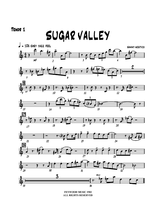 Sugar Valley - Tenor Sax 1