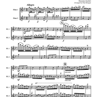 Allegro for Two Flutes - Score