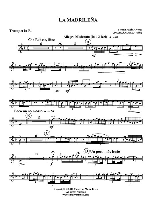 La Madrileña - Trumpet in B-flat