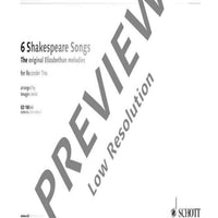 6 Shakespeare Songs - Performance Score