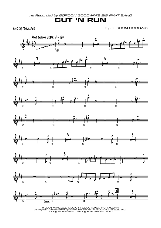 Cut 'n Run - B-flat Trumpet 2