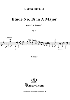 Etude No. 18 in A major - From "24 Etudes"  Op. 48