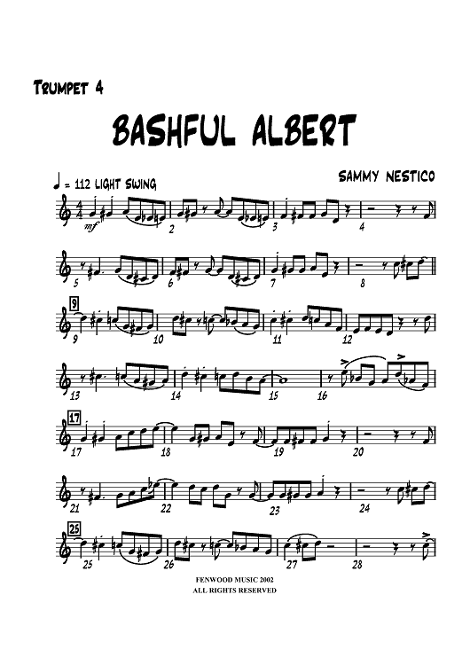 Bashful Albert - Trumpet 4