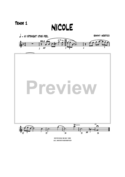 Nicole - Tenor Sax 1