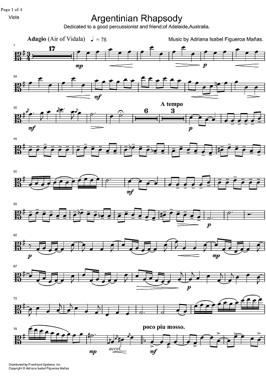 Argentinian Rhapsody - Viola