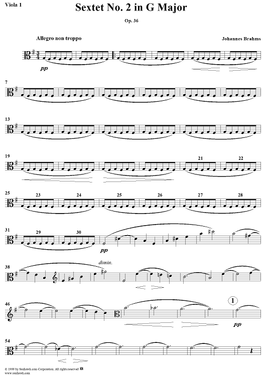 String Sextet No. 2 - Viola 1