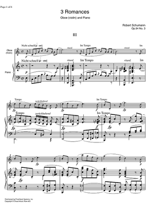 Romance Op.94 No. 3 - Score
