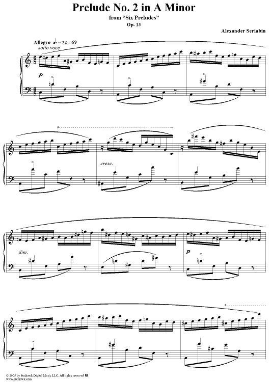Prelude No. 2 in A minor