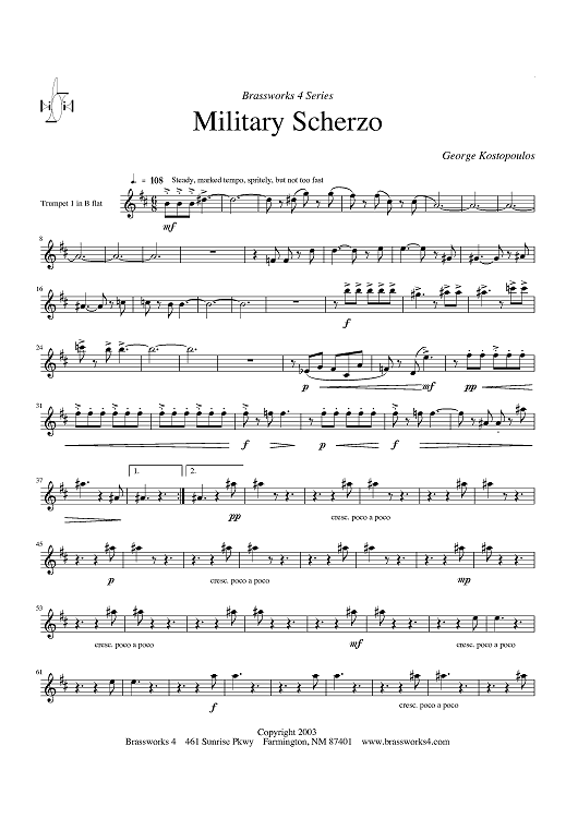 Military Scherzo - Trumpet 1 in Bb