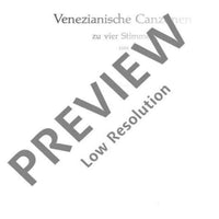 Venezianische Canzonen - Part 3, Tenore, Violin Clef