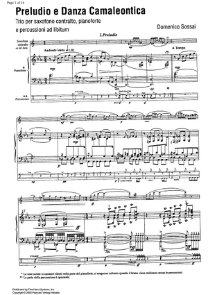Preludio e Danza Camaleontica - Score