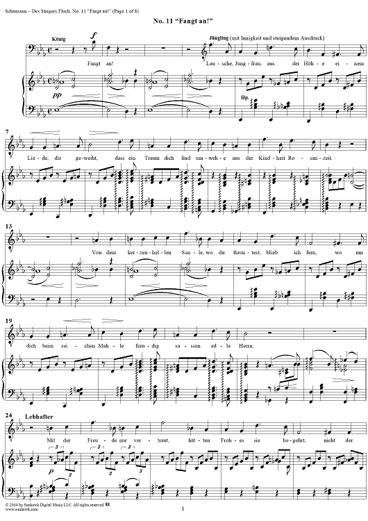 "Fangt an!", No. 11 from "Des Sängers Fluch", Op. 139