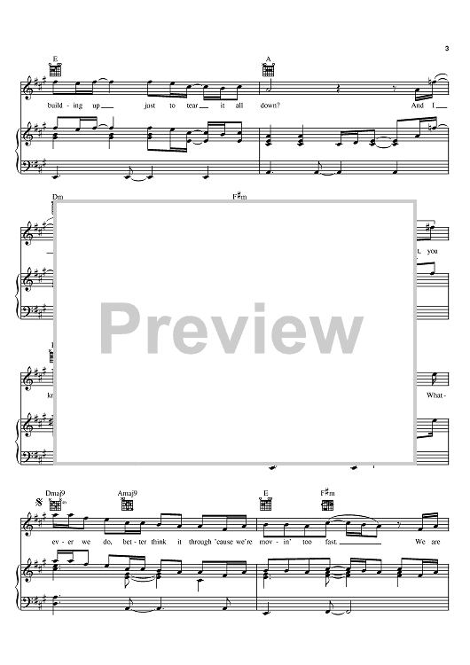 Train Wreck" Sheet Music by Elliott Yamin for Piano/Vocal/Chords