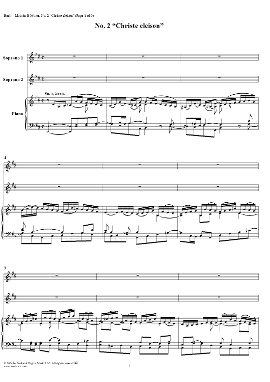 Mass in B Minor, BWV232, No. 2: "Christe eleison"