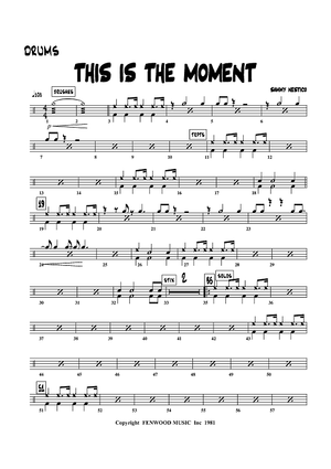 This Is The Moment - Drums