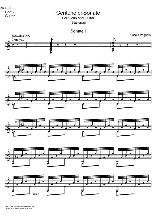 Sonata a minor - Guitar