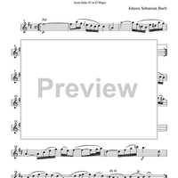 Air - from Suite #3 in D Major - Part 1 Flute, Oboe or Violin