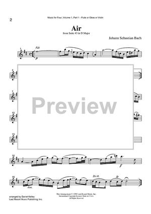 Air - from Suite #3 in D Major - Part 1 Flute, Oboe or Violin