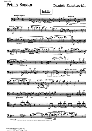 Prima Sonata - Bassoon