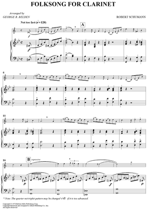 Folksong for Clarinet