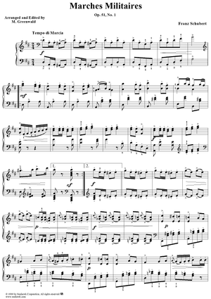 Marche Militaire in D major, op. 51, no. 1