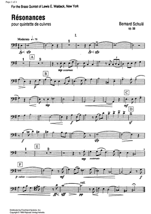 Résonances Op.58 - Tenor Trombone
