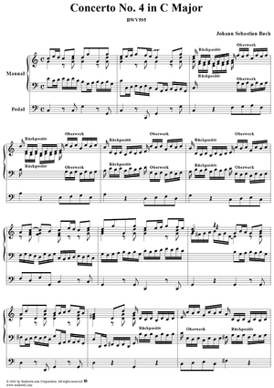 Concerto No. 4 in C Major (BWV595)
