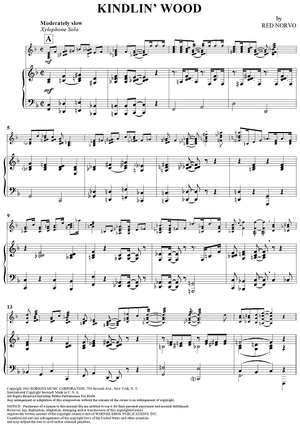 Kindlin' Wood - Piano Score