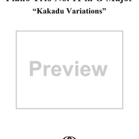 Piano Trio No. 11 in G Major, "Kakadu Variations" - Violin