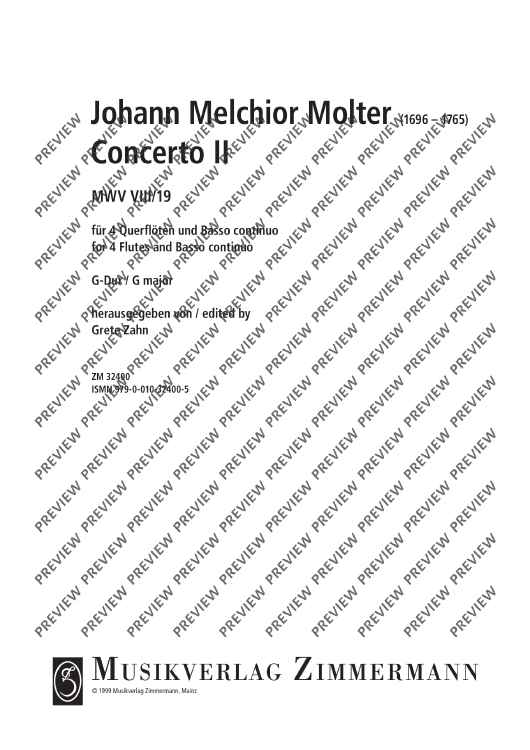 Concerto II G Major - Score and Parts