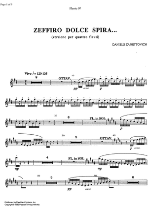 Zeffiro Dolce Spira... - Flute 4