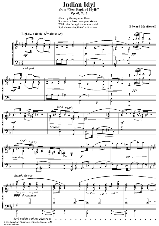 Indian Idyl, Op. 62, No. 6