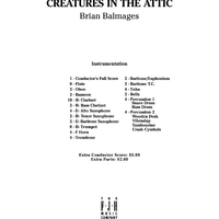 Creatures in the Attic - Score