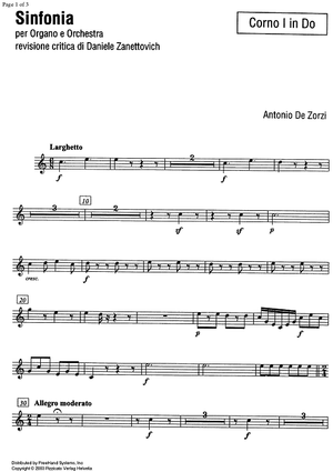 Sinfonia - Horn in C 1