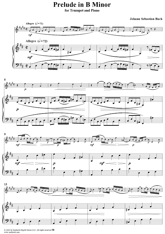 Prelude in B Minor - Piano