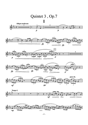 Quintet No. 3, Op. 7 - Trumpet 1
