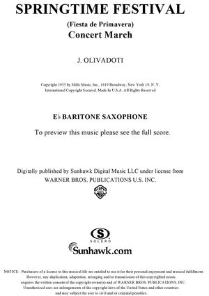 Springtime Festival - Baritone Saxophone
