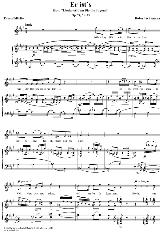 Er ist's, No. 23, Op. 79