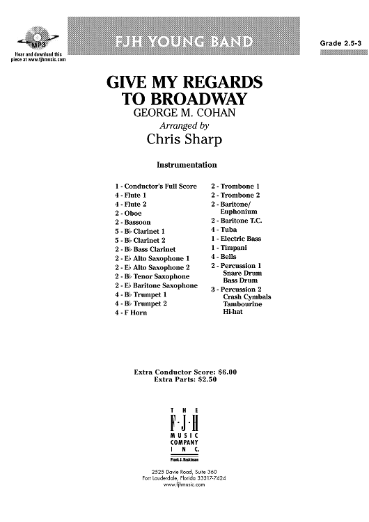 Give My Regards to Broadway - Score