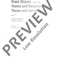 Theme and Variations - Score and Parts