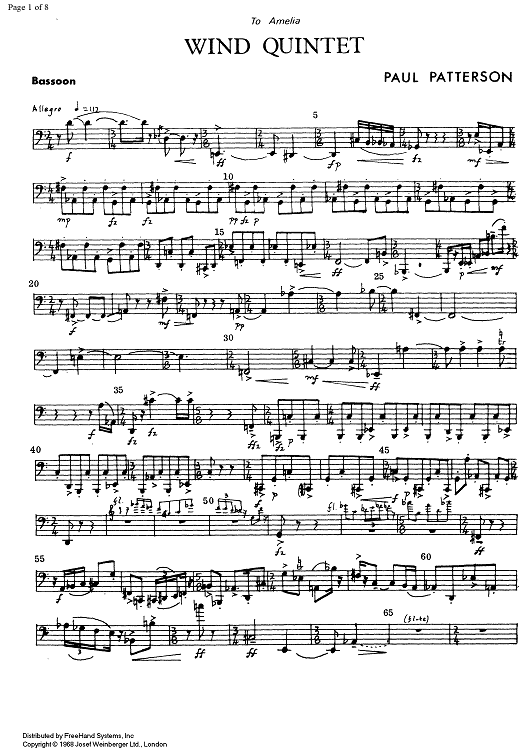 Wind Quintet - Bassoon