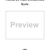 Missa Je Suis Desheritée:  Kyrie - Full Score