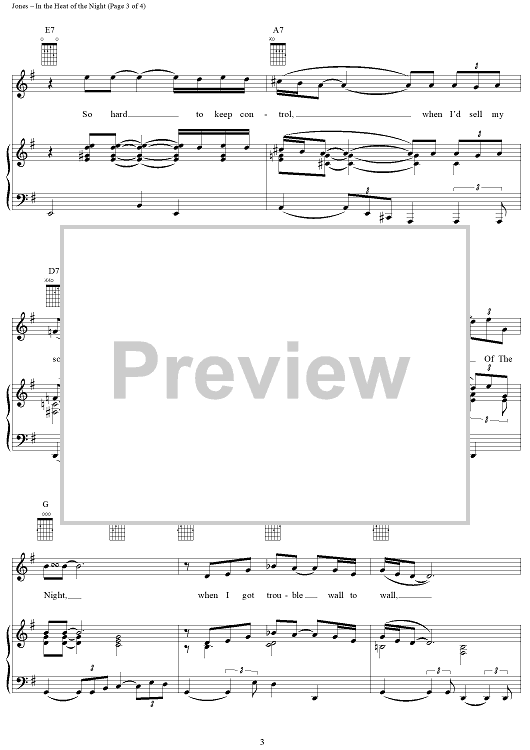 in the heat of the night piano chords