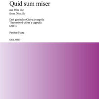 Quid sum miser - Choral Score