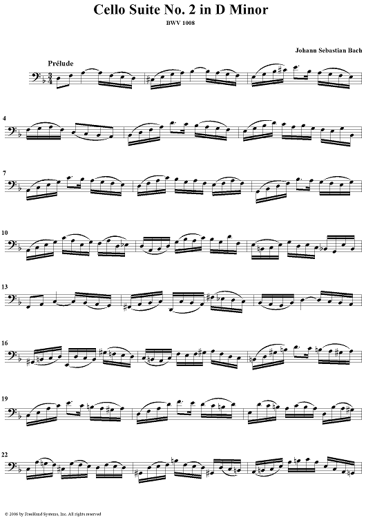 Cello Suite No. 2 in D Minor (Unaccompanied)